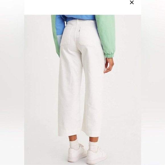 LEVI'S Ribcage Wide Leg Crop - White - Picture 2 of 7